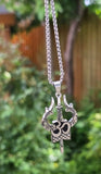 Hindu Shiva Trishul Om Damaru Stainless Steel Pendant Necklace Nazar Talisman