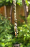 Hindu Om Lotus Flower Pendant Necklace Evil Eye Protection Nazar Shield Talisman