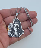 Lord Shiva Trishul Cobra Stainless Steel Pendant hindu Necklace Nazar Talisman U