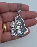 Lord Shiva Trishul Cobra Stainless Steel Pendant hindu Necklace Nazar Talisman U
