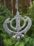Large Khanda Silver Aluminium Punjabi Sikh Pendant Car rear mirror hanging Chain