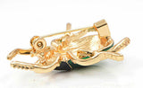 Vintage Look Gold Plated Black Beetle Brooch Suit Coat Broach Pin Collar B49S