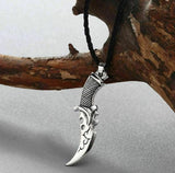 Stunning hindu sikh singh kaur evil eye protection dagger good luck pendant b49