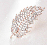 Stunning Vintage Look Rose Gold plated Retro Leaf Celebrity Brooch Broach Pin Z9