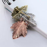 Lovely Vintage Look Maple Leaf Brooch Broach Suit Coat Pin Exquisite Collar S1