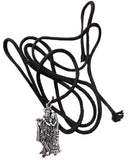 Sri Radha Krishana Pendant Stainless Steel Hindu Evil Eye Protection black Dori