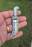 Sikh Topi Kirpan Mini Siri Sahib Stainless Steel Decorative Sikh Gift Silver OOT