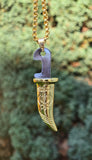 Sikh Kirpan Pendant Necklace Steel Khanda Singh Gold or Silver Plated Sikh Gift Punjabi AAA