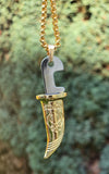 Sikh Kirpan Pendant Necklace Steel Khanda Singh Gold or Silver Plated Sikh Gift Punjabi AAA