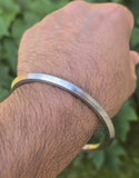 Sarbloh Kara One Edge Pure Iron Kada Sikh Bangle Handmade Bracelet Khalsa Unisex Traditional Bracelet DD21