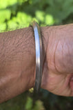 Sarbloh Kara One Edge Pure Iron Kada Sikh Bangle Handmade Bracelet Khalsa Unisex Traditional Bracelet DD21