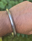 Sarbloh Kara One Edge Pure Iron Kada Sikh Bangle Handmade Bracelet Khalsa Unisex Traditional Bracelet DD21