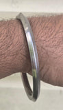 Sarbloh Kara One Edge Pure Iron Kada Sikh Bangle Handmade Bracelet Khalsa Unisex Traditional Bracelet DD21