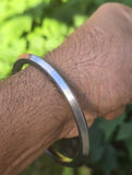 Sarbloh Kara One Edge Pure Iron Kada Sikh Bangle Handmade Bracelet Khalsa Unisex Traditional Bracelet DD21