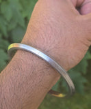 Sarbloh Kara One Edge Pure Iron Kada Sikh Bangle Handmade Bracelet Khalsa Unisex Traditional Bracelet DD21