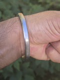 Sarbloh Kara Pure Iron Flat Kada Sikh Bangle Traditional 5Ks Khalsa Bracelet F4R Unisex Gift