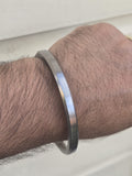 Sarbloh Kara Pure Iron Flat Kada Sikh Bangle Traditional 5Ks Khalsa Bracelet F4R Unisex Gift