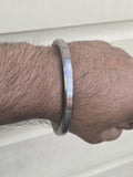 Sarbloh Kara Pure Iron Flat Kada Sikh Bangle Traditional 5Ks Khalsa Bracelet F4R Unisex Gift