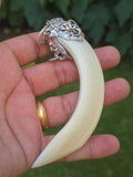 Sikh Jangli Soor Tooth Pendant Nihang Shikaar Dand Nazar Authentic Evil Eye Gift