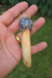 Sikh Soor Dand Authentic Antique Pendant Old Evil Eye Nazar Shield Dant Mastaney AAA-R with hanging Loop