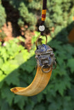 Sikh Soor Dand Authentic Antique Pendant Old Evil Eye Nazar Shield Dant Mastaney AAA-R with hanging Loop