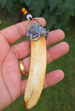 Sikh Soor Dand Authentic Antique Pendant Old Evil Eye Nazar Shield Dant Mastaney AAA-R with hanging Loop