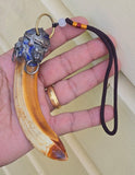 Sikh Soor Dand Authentic Antique Pendant Old Evil Eye Nazar Shield Dant Mastaney AAA-R with hanging Loop