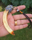 Sikh Soor Dand Authentic Antique Pendant Old Evil Eye Nazar Shield Dant Mastaney AAA-R with hanging Loop