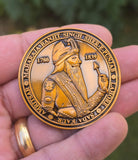 Maharaja Ranjit Singh Memorial Coin Shere Punjab Token Antique Gold Plated STOR