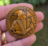 Maharaja Ranjit Singh Memorial Coin Shere Punjab Token Antique Gold Plated STOR