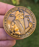 Maharaja Ranjit Singh Memorial Coin Shere Punjab Token Antique Gold Plated STOR