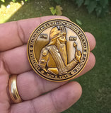 Maharaja Ranjit Singh Memorial Coin Shere Punjab Token Antique Gold Plated STOR