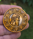Maharaja Ranjit Singh 1837 Lahore Mint Memorial Coin Antique Gold Plated STOR Shere Punjab Token