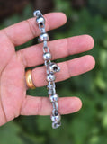 Chrome Plated Steel Meditation Simarna Bracelet Sikh Mala Beads praying Talisman