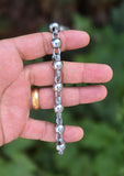 Chrome Plated Steel Meditation Simarna Bracelet Sikh Mala Beads praying Talisman