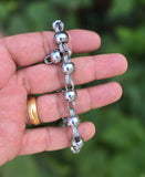 Chrome Plated Steel Meditation Simarna Bracelet Sikh Mala Beads praying Talisman