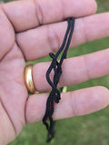 Evil Eye Shield Rudraksha Double Acrylic Tooth Nazar Protection Pendant Necklace Talisman Amulet Adjustable Cord U98