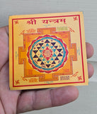 Pure Copper Sri Yantra & Mahamrityunjaya Sacred Copper Plate Vastu Puja Mandir Home Temple Spiritual Protection CC51