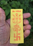 Tri Shakti Pendant Om Trishul Swastika Pure Copper Hindu Spiritual Amulet Talisman Evil Eye Protection Necklace CC53