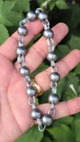 Solid Sarbloh Manka Bracelet Simrana Meditation Praying Beads Unisex Kara CC55 Loha Kada