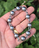 Solid Sarbloh Manka Bracelet Simrana Meditation Praying Beads Unisex Kara CC55 Loha Kada