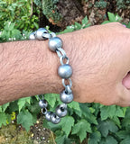 Solid Sarbloh Manka Bracelet Simrana Meditation Praying Beads Unisex Kara CC55 Loha Kada