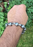 Solid Sarbloh Manka Bracelet Simrana Meditation Praying Beads Unisex Kara CC55 Loha Kada