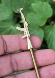 Sikh Baaj Gold Silver Plated Stainless Steel Turban Salai Dumalla Patka Dastar Pagri Keski Hair Tucking Needle CC57