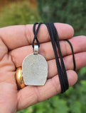 Lord Ganesh Pendant Gold or Silver Colour Stainless Steel Nazar Protection UK A36 Hindu black dori