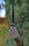 Lord Ganesh Pendant Silver Colour Stainless Steel Nazar Protection UK A38 Hindu black dori