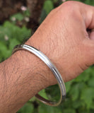 Stainless Steel Kara Sikh Bangle Singh Kaur Kada Lines Punjabi Bracelet Y10R New Dori Unisex Karha
