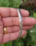 Stainless Steel Kara Sikh Bangle Singh Kaur Kada Lines Punjabi Bracelet Y10R New Dori Unisex Karha