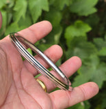 Stainless Steel Kara Sikh Bangle Singh Kaur Kada Lines Punjabi Bracelet Y10R New Dori Unisex Karha