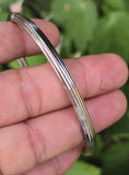 Stainless Steel Kara Sikh Bangle Singh Kaur Lines Kada Punjabi Bracelet W23 New Unisex Dori Karha